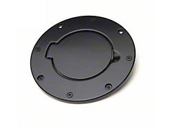 Billet Style Non-Locking Fuel Door; Black (97-06 Jeep Wrangler TJ)