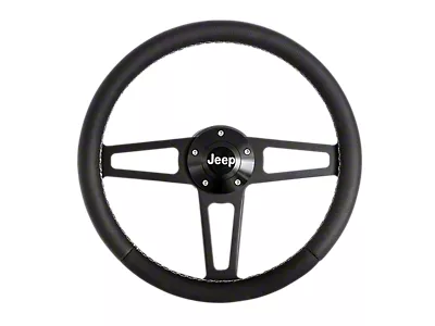 NRG Classic Wood Grain Wheel, 350mm, 3 Spoke Center In Black - Green