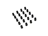 Black Acorn Lug Nut Kit for Aftermarket Wheels; 3/4-Inch; Set of 20 (76-18 Jeep CJ5, CJ7, Wrangler YJ, TJ & JK)