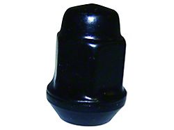 Black Lug Nut; 1/2-Inch x 20; Single (87-18 Jeep Wrangler YJ, TJ & JK)