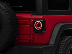 Sequential LED Tail Lights; Black Housing; Smoked Lens (18-25 Jeep Wrangler JL)