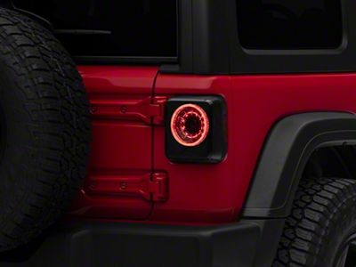 Sequential LED Tail Lights; Black Housing; Smoked Lens (18-25 Jeep Wrangler JL)