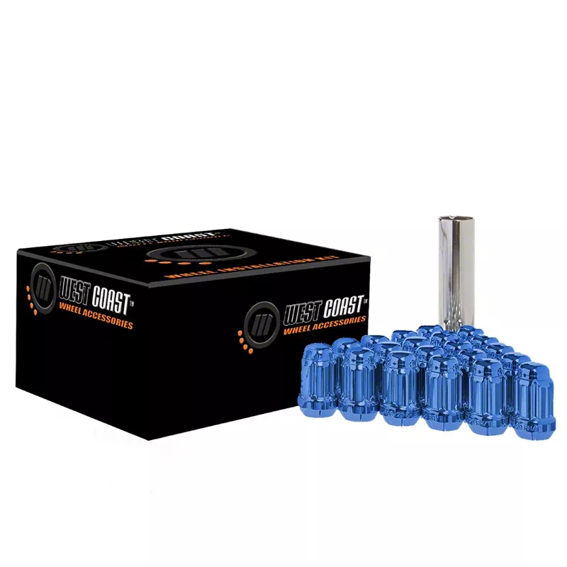 Replacement Lug Nuts 20-Piece Black Spline Drive Lug Nuts - 12x1.50 Tuner Lugs, Bulge Acorn Style (Coyote) 12x1.25 Lug Nuts