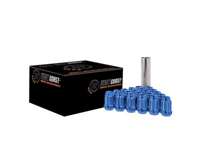 Blue Acorn Spline Lug Nuts; 1/2-20-Inch; Set of 24 (87-18 Jeep Wrangler YJ, TJ & JK)