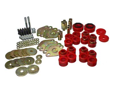 Body Cab Mount Set; Red (18-25 Jeep Wrangler JL)