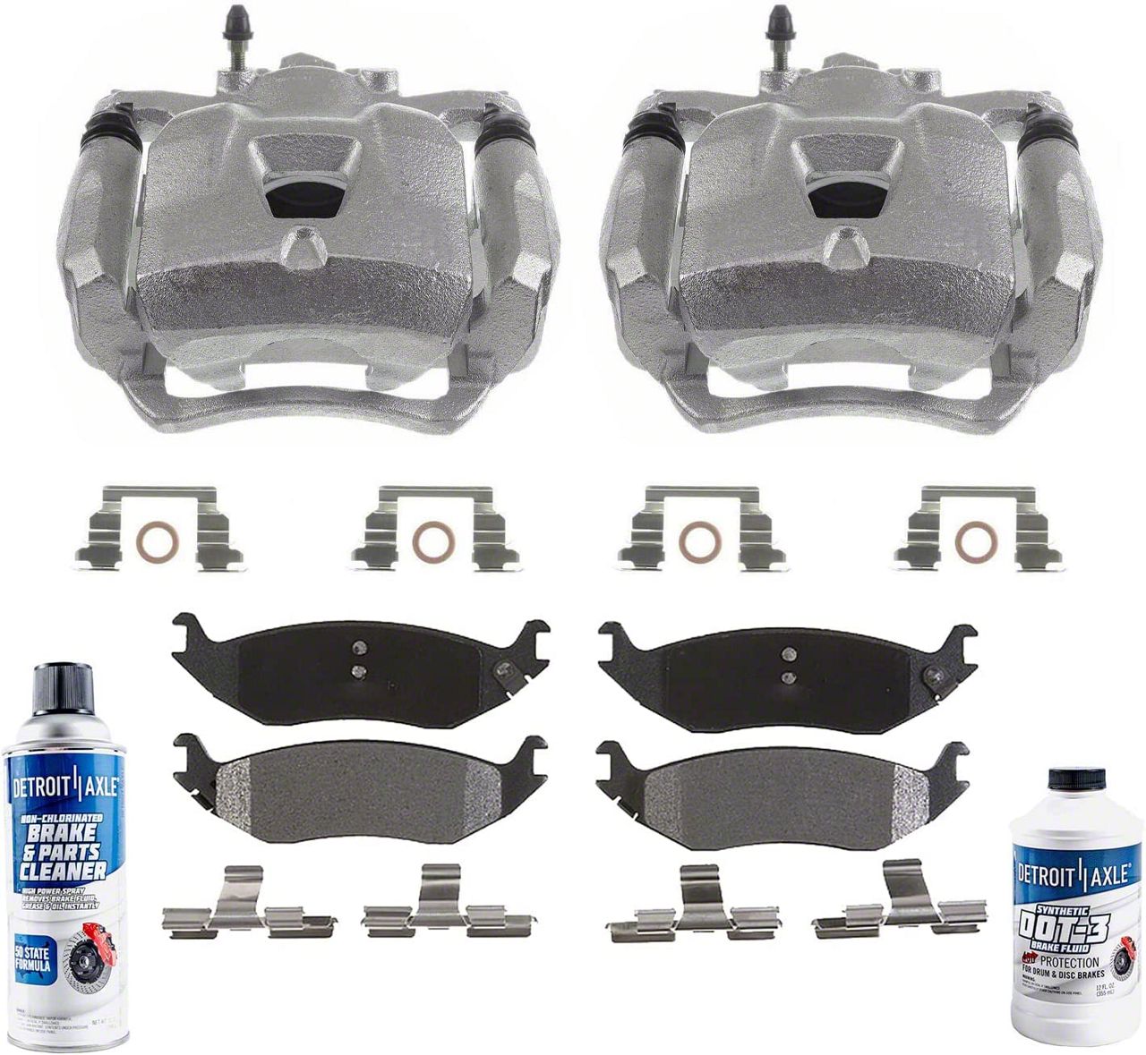 Jeep Wrangler Brake Calipers with Ceramic Brake Pads, Brake Fluid and