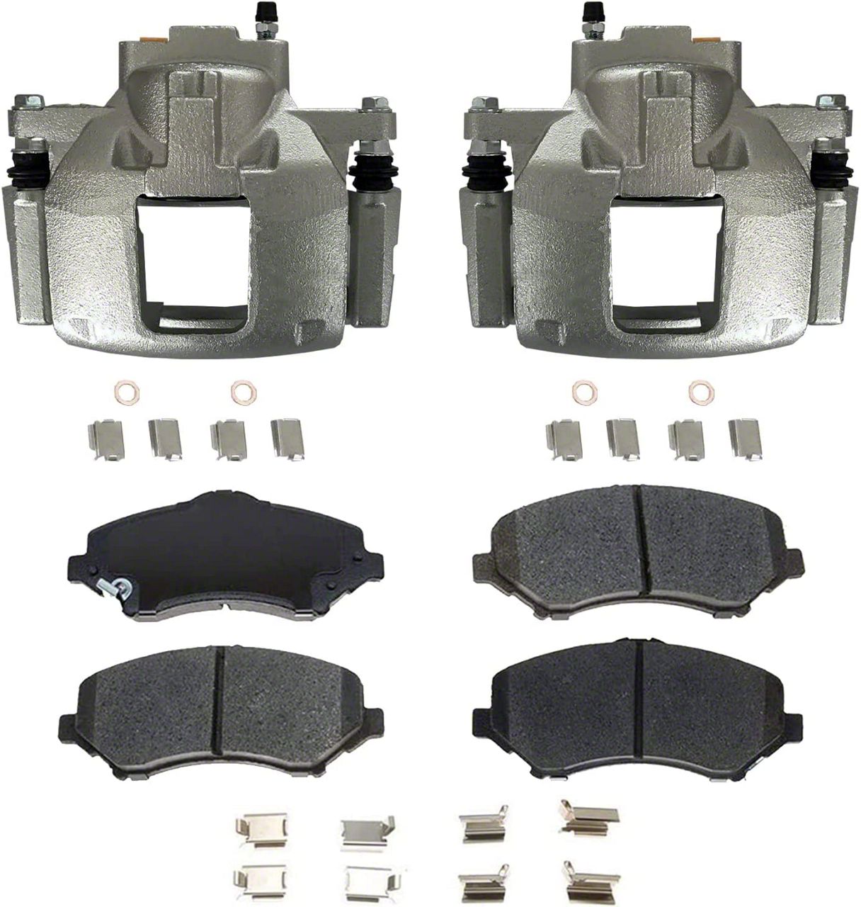 Jeep Wrangler Brake Calipers with Ceramic Brake Pads; Front (0718 Jeep