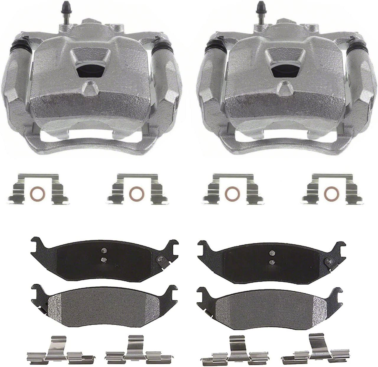 Jeep Wrangler Brake Calipers with Ceramic Brake Pads; Rear (07-18 Jeep
