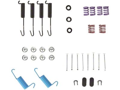 Brake Hold Down Spring Kit; Shoe Hold Down Kit (72-78 Jeep CJ5 & CJ7)