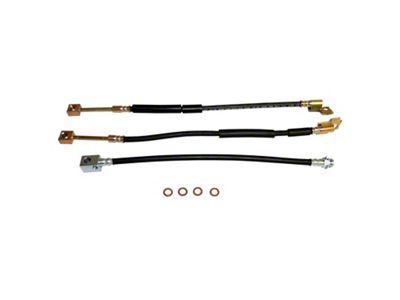 Brake Hose Kit; Front and Rear (87-89 Jeep Wrangler YJ)