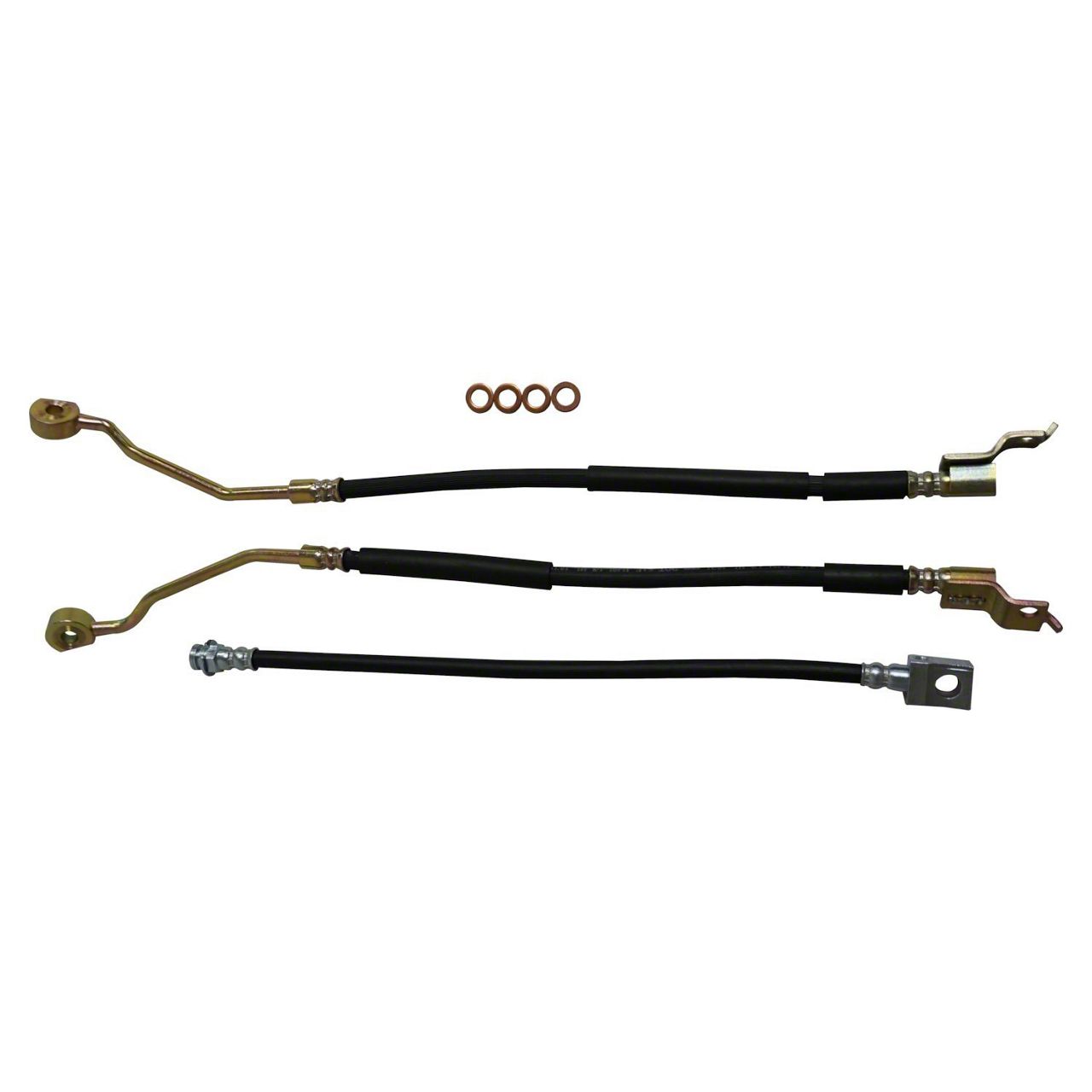 Jeep Wrangler Brake Hose Kit; Front and Rear (9094 Jeep Wrangler YJ)