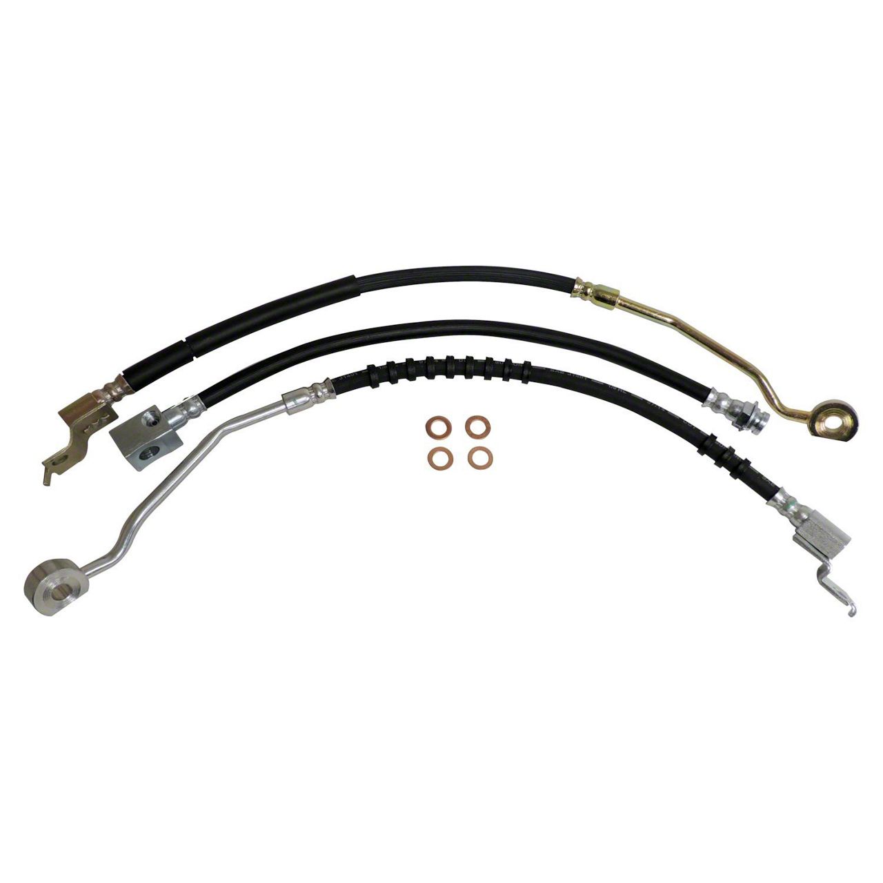 Jeep Wrangler Brake Hose Kit; Front and Rear (2/15/9495 Jeep Wrangler YJ)