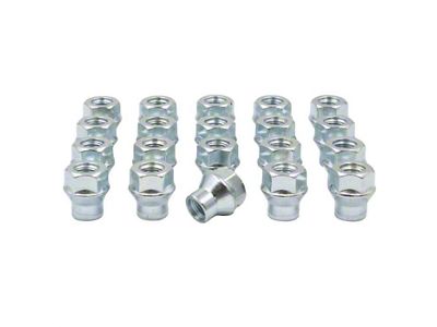 Bright Zinc OE ET Bulge Acorn Lug Nut Kit; 14mm x 1.5; Set of 20 (18-25 Jeep Wrangler JL)