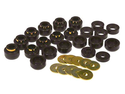 Bushing Kit; 22-Piece; Black (87-95 Jeep Wrangler YJ)