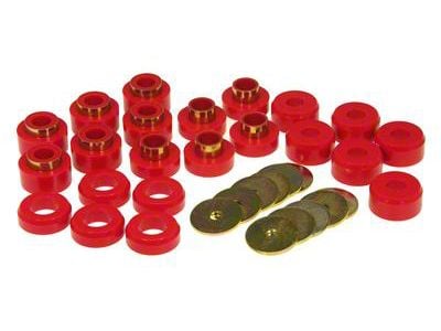 Bushing Kit; 22-Piece; Red (97-06 Jeep Wrangler TJ)