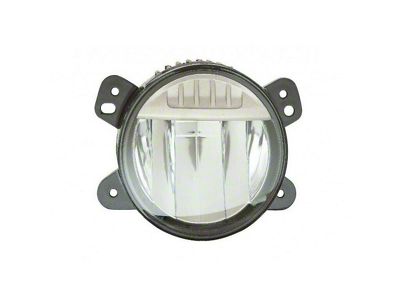 CAPA Replacement LED Fog Light; 4-Tab Bracket (17-25 Jeep Wrangler JK & JL)