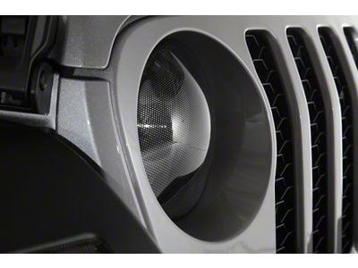 Headlight Covers; Carbon Fiber Look (18-25 Jeep Wrangler JL)
