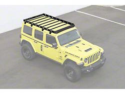 Carbon Steel Top Roof Cargo Rack; Full-Length (18-26 Jeep Wrangler JL 4-Door)