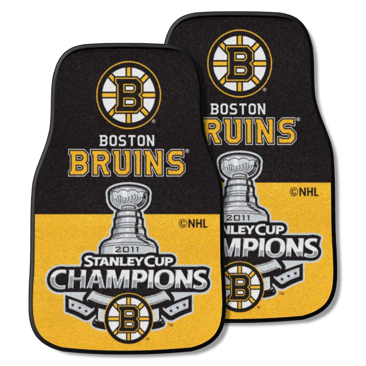 Jeep Wrangler Carpet Front Floor Mats with Boston Bruins 2011 NHL