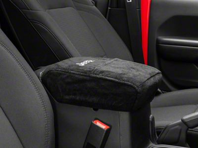 Center Console Cover with Jeep Logo; Black (18-25 Jeep Wrangler JL)