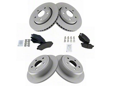 Ceramic Brake Rotor and Pad Kit; Front and Rear (07-18 Jeep Wrangler JK)