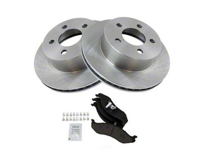 Ceramic Brake Rotor and Pad Kit; Front (97-06 Jeep Wrangler TJ w/ 3-Inch Tall Rotors)