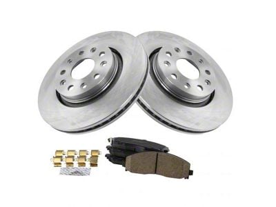 Ceramic Brake Rotor and Pad Kit; Front (18-25 Jeep Wrangler JL w/ 342mm Solid Rear Rotors)