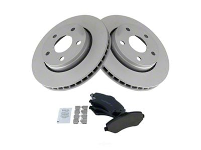 Ceramic Brake Rotor and Pad Kit; Front (07-18 Jeep Wrangler JK)