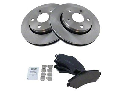 Ceramic Brake Rotor and Pad Kit; Front (07-18 Jeep Wrangler JK)