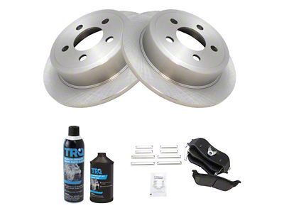 Ceramic Brake Rotor and Pad Kit; Rear (03-06 Jeep Wrangler TJ)