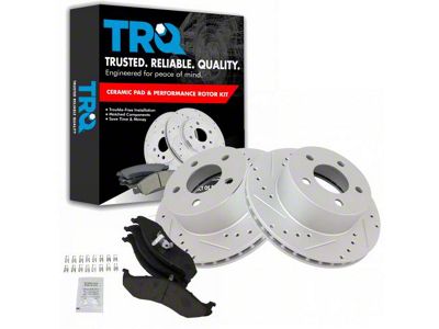 Ceramic Performance Brake Rotor and Pad Kit; Front (90-98 Jeep Wrangler YJ & TJ; 1999 Jeep Wrangler TJ w/ 3-1/4-Inch Composite Rotors)