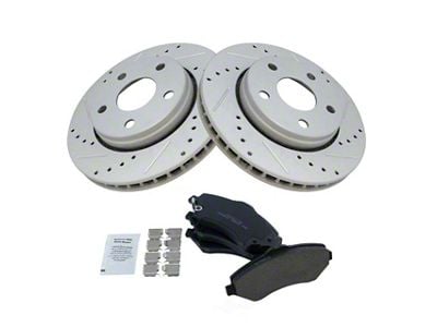 Ceramic Performance Brake Rotor and Pad Kit; Front (07-18 Jeep Wrangler JK)