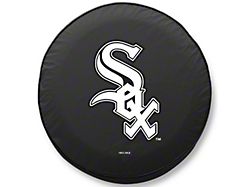 Chicago White Sox Spare Tire Cover with Camera Port; Black (18-26 Jeep Wrangler JL)