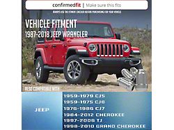Chrome 6-Spline Lug Nut Kit; 1/2-Inch x 20; Set of 23 (76-18 Jeep CJ7, Wrangler YJ, TJ & JK)