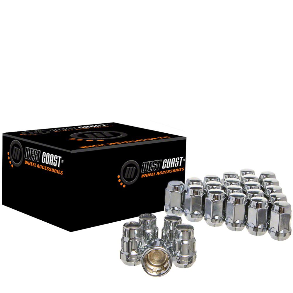 Jeep Wrangler Chrome Acorn Lug Nuts; 1/2Inch x 20; Set of 20 (8718