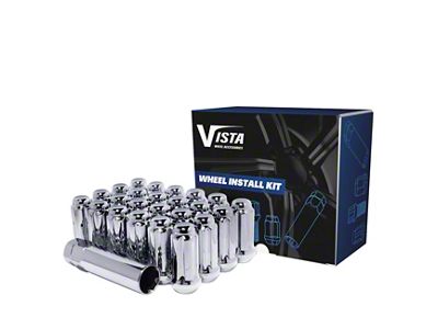 Chrome Acorn Spline Lug Nuts; M14x1.5; Set of 24 (18-25 Jeep Wrangler JL)