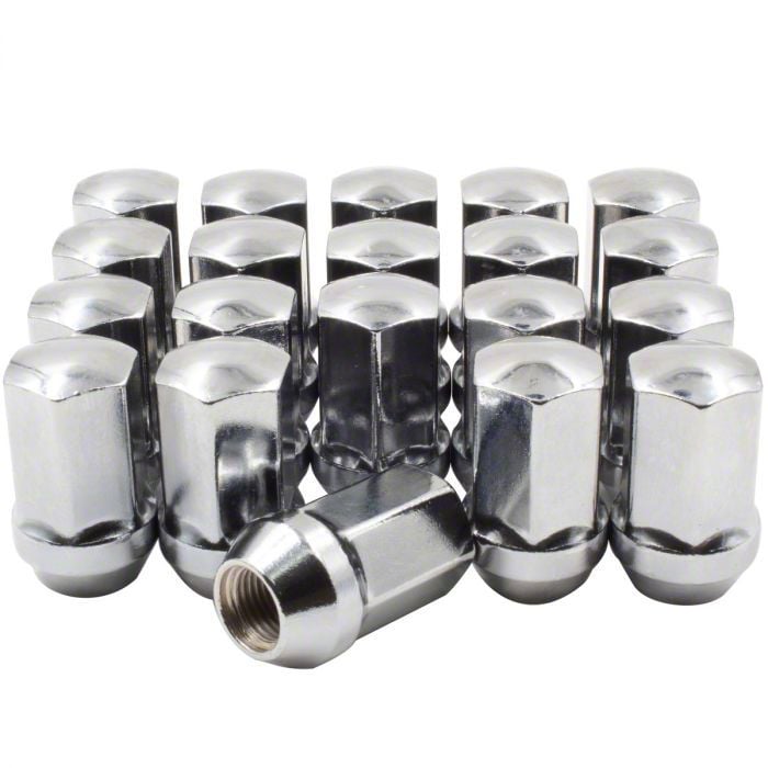Jeep Wrangler Chrome Factory Style Lug Nut Kit; 14mm x 1.5