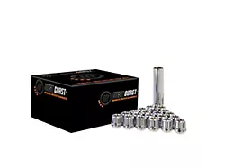 Chrome Open Acorn Spline Lug Nuts; M14x1.5; Set of 20 (18-25 Jeep Wrangler JL)