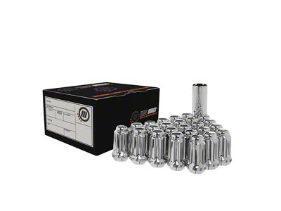 Chrome Spline Lug Nuts; M14x1.5; Set of 20 (18-25 Jeep Wrangler JL)