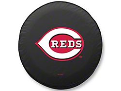 Cincinnati Reds Spare Tire Cover; Black (76-18 Jeep CJ7, Wrangler YJ, TJ & JK)