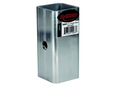 Class V Receiver Hitch Adapter Sleeve; 2-1/2 to 2-Inch (Universal; Some Adaptation May Be Required)