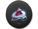 Colorado Avalanche Spare Tire Cover with Camera Port; Black (18-25 Jeep Wrangler JL)