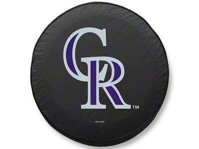Colorado Rockies Spare Tire Cover; Black (76-18 Jeep CJ7, Wrangler YJ, TJ & JK)