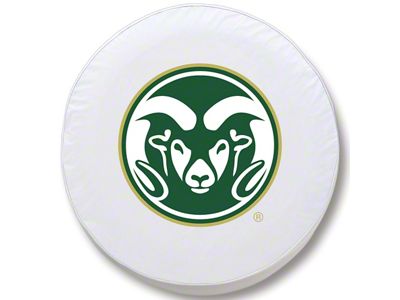 Colorado State University Spare Tire Cover with Camera Port; White (18-25 Jeep Wrangler JL)