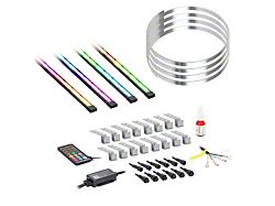 ColorTRAIL Adjustable RGBW Multi-Color LED Wheel Light Kit; 14 to 18-Inch (Universal; Some Adaptation May Be Required)