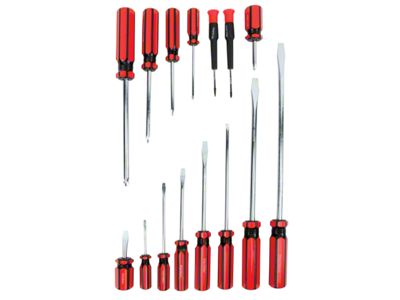 Comfortable Screwdriver Set; 15-Piece Set
