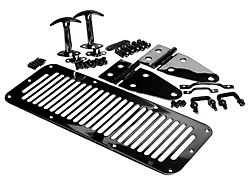 Complete Hood Kit; Black (87-95 Jeep Wrangler YJ)