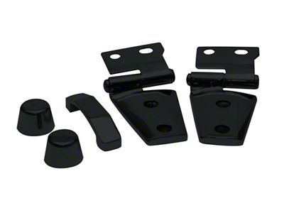 Complete Hood Kit; Black (07-18 Jeep Wrangler JK)