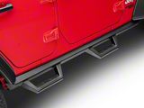Rough Country Contoured Drop Side Step Bars; Black (18-26 Jeep Wrangler JL 4-Door)