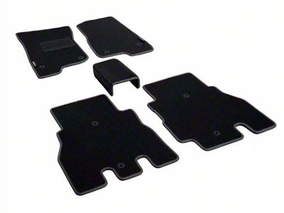 Custom Fit Front and Rear Floor Liners; Black (18-25 Jeep Wrangler JL 4-Door)